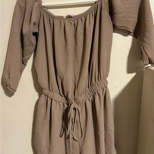 Taupe Off-Shoulder romper